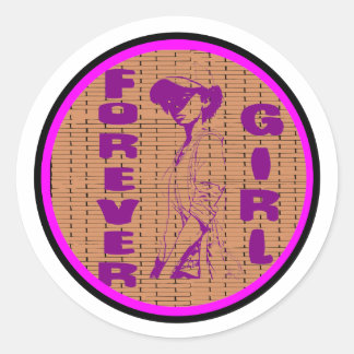 Forever Girl Classic Round Sticker