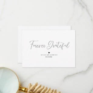FOREVER GRATEFUL   elegant wedding thank you card