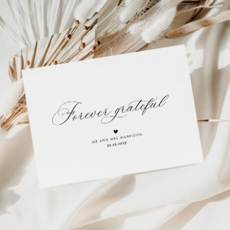 FOREVER GRATEFUL | wedding thank you card