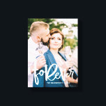 Forever Hand Lettered | Wedding Photo Canvas Print<br><div class="desc">Customisable canvas print featuring hand-lettered script "forever". This will be a perfect accent to any home.</div>