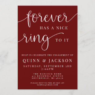 Forever Has A Nice Ring To It Engagement Invite