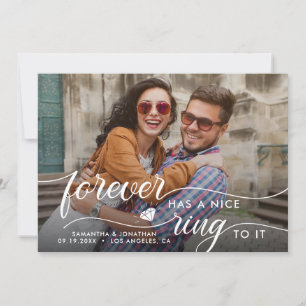 Forever Has A Nice Ring To It Typography Wedding Save The Date