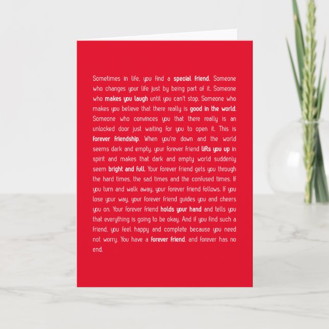 Forever has no end thank you card (Front)