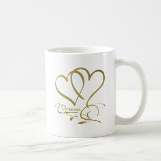 Forever Hearts Gold editable background colours Coffee Mug