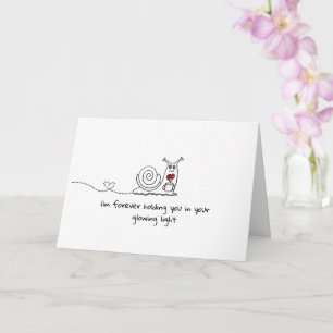 "Forever Holding You" Cute Snail Card