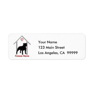 Forever Home Black Pitbull Logo
