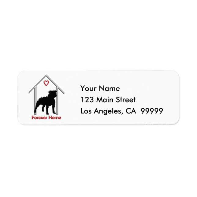 Forever Home Black Pitbull Logo (Front)