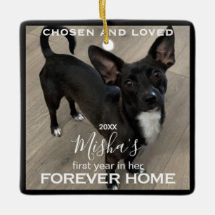 Forever Home Pet Photo Ceramic Ornament
