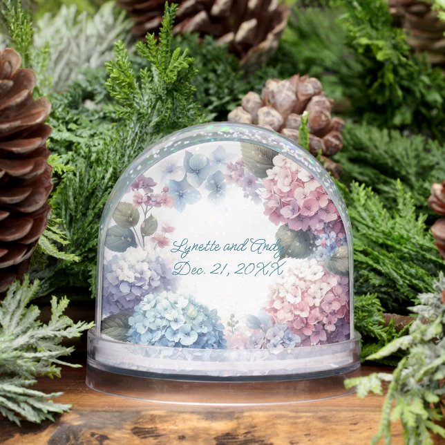 Forever in Bloom Hydrangea Keepsake Snowglobe (Winter)