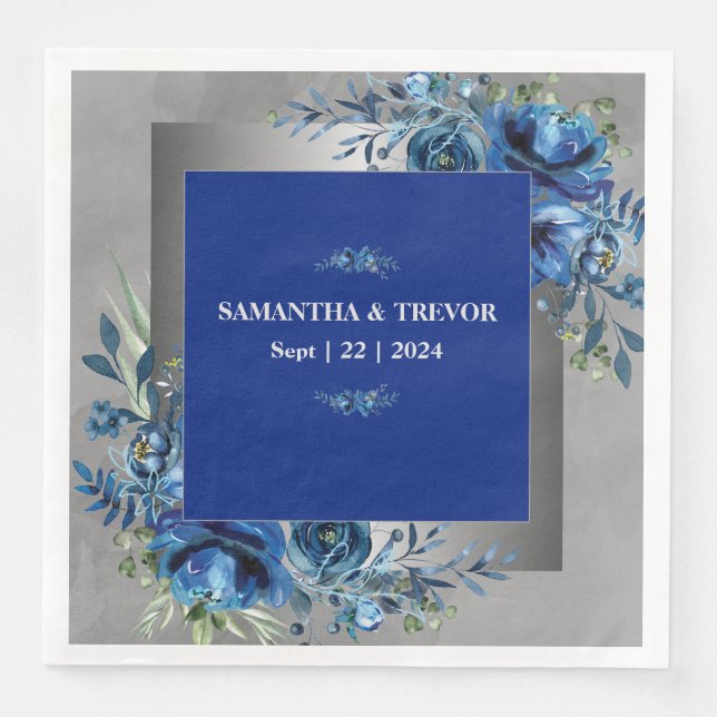 Forever in Bloom: Wedding Napkins (Front)