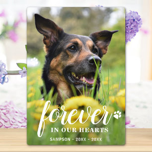 Forever In Hearts Personalised Photo Pet Memorial Plaque