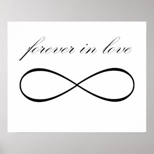 Forever in love infinity symbol print poster