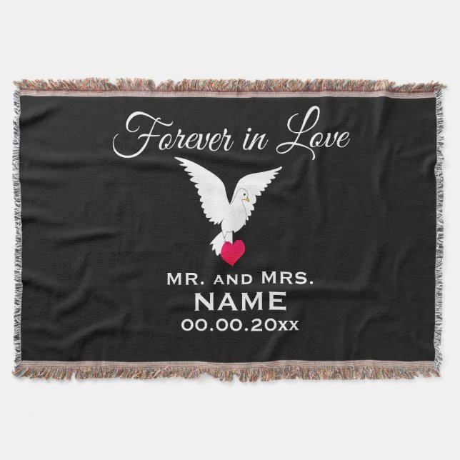 Forever in Love Throw Blanket (Front)