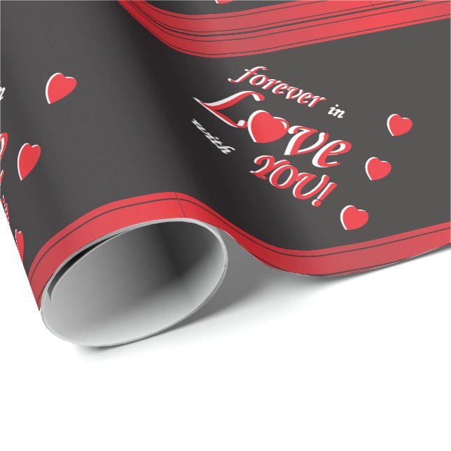 Forever In Love With You - Valentine Wrapping Paper (Roll Corner)