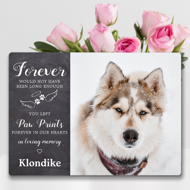 Forever In Loving Memory Custom Photo Pet Memorial Plaque (Creator Uploaded)