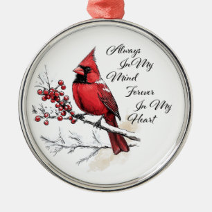 Forever in My Heart – Cardinal Memorial Ornament