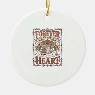 Forever In My Heart Cat Memorial Rainbow Bridge Vi Ceramic Tree Decoration