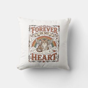 Forever In My Heart Cat Memorial Rainbow Bridge Vi Cushion