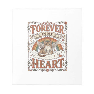 Forever In My Heart Cat Memorial Rainbow Bridge Vi Notepad