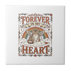 Forever In My Heart Cat Memorial Rainbow Bridge Vi Tile