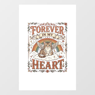 Forever In My Heart Cat Memorial Rainbow Bridge Vi Window Cling