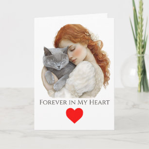 Forever in My Heart Cat Pet Loss Thinking of You  Card