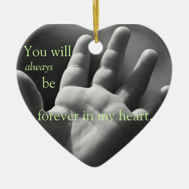 Forever in My Heart Ceramic Tree Decoration (Front)