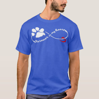 Forever in My Heart Dog Pawprint Infinity  T-Shirt