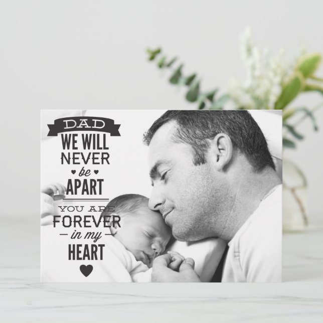 Forever in My Heart Happy Father's Day Photo Card (Standing Front)