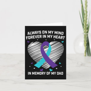 Forever In My Heart In Memory Of My Dad Suicide Aw Card