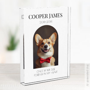 Forever in my heart Pet Loss Memorial Keepsake Photo Block