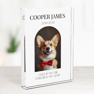 Forever in my heart  Pet Loss Memorial Keepsake Photo Block