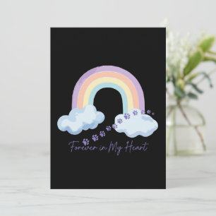 Forever in My Heart Pet Memorial Rainbow Bridge Invitation