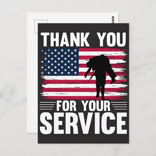 Forever in Our Debt—Happy Veterans Day Postcard (Front/Back)
