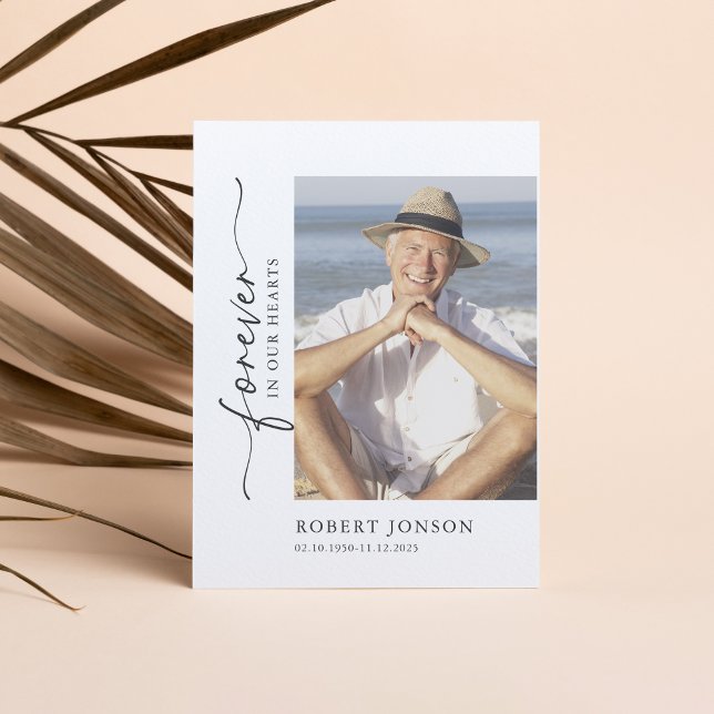 Forever In our Heart Funeral Memorial Prayer Card (Creator Uploaded)