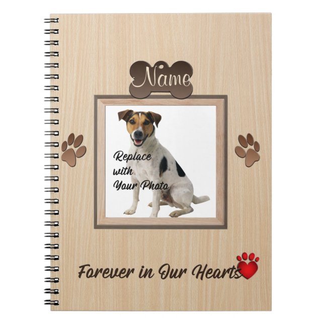 Forever in Our Heart Pet Loss - Dog Notebook (Front)