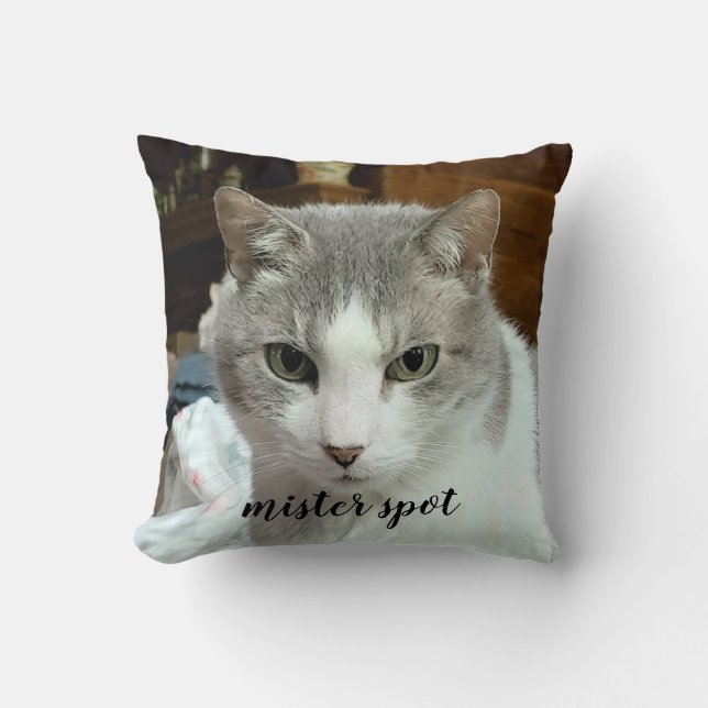 Forever In Our Hearts 2 Photo Name Cat Dog Pet Cushion (Front)