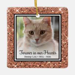 Forever In Our Hearts Cat Ceramic Ornament