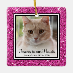 Forever In Our Hearts Cat Ceramic Ornament