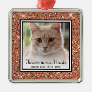 Forever In Our Hearts Cat Metal Tree Decoration