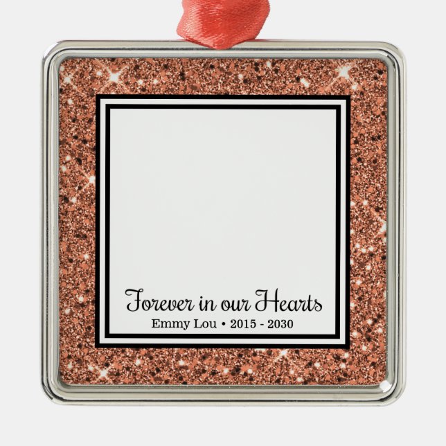 Forever In Our Hearts Cat Metal Tree Decoration (Front)