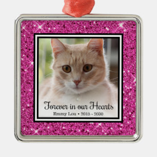 Forever In Our Hearts Cat Metal Tree Decoration