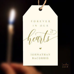 Forever in Our Hearts Custom Memorial Candle Favou Gift Tags