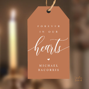 Forever in Our Hearts Custom Memorial Candle Favou Gift Tags