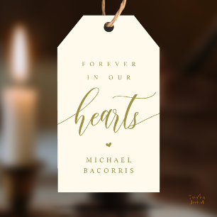 Forever in Our Hearts Custom Memorial Candle Favou Gift Tags