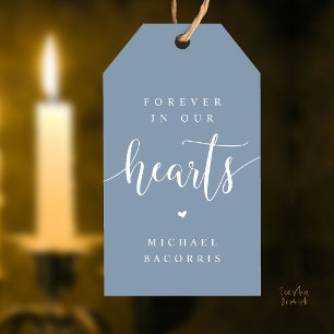 Forever in Our Hearts Custom Memorial Candle Favou Gift Tags