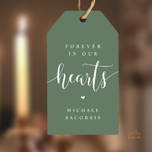 Forever in Our Hearts Custom Memorial Candle Favou Gift Tags