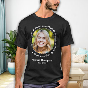 Forever in our Hearts Custom Photo Memorial Walk T-Shirt