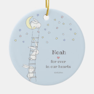 Forever in our Hearts Cute Loss of Child Keepsake Ceramic Tree Decoration