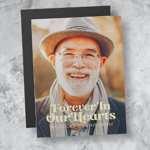 Forever In Our Hearts Elegant Photo Memorial